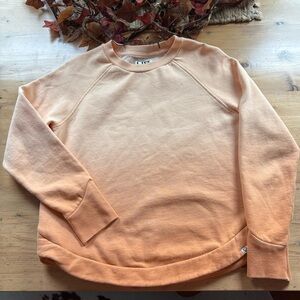 LIV Outdoor Life Integrity Earth Ombré Orange Crewneck Sweatshirt Size Small EUC